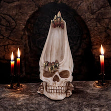 Laden Sie das Bild in den Galerie-Viewer, Gothic Dragon Skull Backflow Incense Burner - Fantasy Statue Home Decor 23.5cm