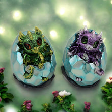Load image into Gallery viewer, Dragon Hatchling Coin Banks 12cm - Mythical Baby Dragons in Crystal Egg Piggy Banks