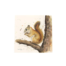 Load image into Gallery viewer, PIP & SQUEAK Red Squirrels Ceramic Art Tile by Bree Merryn - 20x20cm Wall Decor