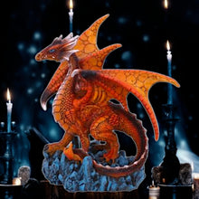 Load image into Gallery viewer, Gothic Orange Dragon Figurine - "Ember Guard" by Nemesis Now 18.5cm