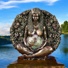 Load image into Gallery viewer, Gaia Mother Earth Wall Plaque Wicca Pagan Altar Decor Shrine Gothic Decor 15cm
