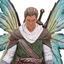 Load image into Gallery viewer, Enchanting Forest Elf Warrior Figurine Male Fairy Statue with Swords & Majestic Wings