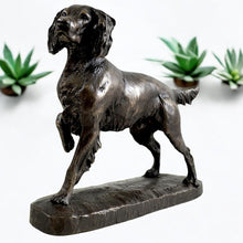 Load image into Gallery viewer, David Geenty’s Springer Spaniel Resin Statue | Bronze-Effect Dog Sculpture 23cm