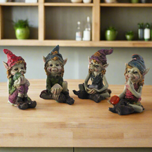 Load image into Gallery viewer, Pixie Small Children Set of 4 Garden Magic Decor Indoor Outdoor Fairy Gift H6cm
