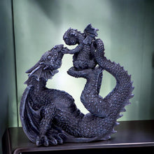 Load image into Gallery viewer, Mother Dragon and Dragonling Figurine Gothic Resin Collectible Statue 22cm Ideal Gift
