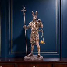 Laden Sie das Bild in den Galerie-Viewer, Egyptian Anubis Figurine Mythological Statue God of Death with Ankh and Scales