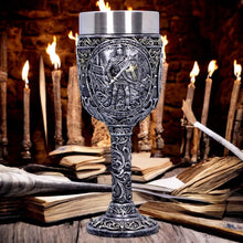 Load image into Gallery viewer, Medieval Crusader Knight Goblet Gothic Chalice Drinkware Holy Grail Fantasy Gift