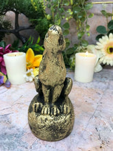 Load image into Gallery viewer, Antique Gold Effect Moon Gazing Hare Pagan Statue Wiccan Sculpture Ornament-OsirisTradingUK
