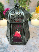 Load image into Gallery viewer, Antique Effect Moroccan Style Lantern Candle Multicoloured Tealight Holder-OsirisTradingUK