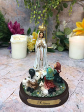 Laden Sie das Bild in den Galerie-Viewer, Blessed Virgin Mary Sculpture Our Lady of Fatima with Children Statue Figurine-OsirisTradingUK