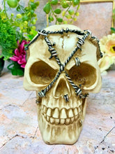 Load image into Gallery viewer, Barbed Skull Sculpture Figurine Gothic Horror Ornament Figure Decoration Gift-OsirisTradingUK