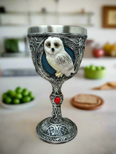 Load image into Gallery viewer, Wise Owl Goblet Chalice Gothic Decor Owls Collection Medieval Style Ornament-OsirisTradingUK