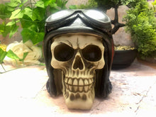 Load image into Gallery viewer, Biker Skull Sculpture Figurine Gothic Horror Ornament Figure Decoration Skeleton-OsirisTradingUK