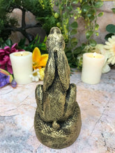 Load image into Gallery viewer, Antique Gold Effect Moon Gazing Hare Pagan Statue Wiccan Sculpture Ornament-OsirisTradingUK