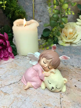 Load image into Gallery viewer, Adorable Peaceful Angel Baby Girl with Bear Figurine Fantasy Angels Collection-OsirisTradingUK