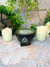 Load image into Gallery viewer, Celtic Triquetra Metal Incense Resin Burner Wiccan Pagan Altar Goddess-OsirisTradingUK