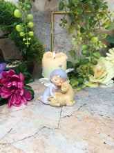 Laden Sie das Bild in den Galerie-Viewer, Adorable Peaceful Angel Baby Girl with Fawn Figurine Fantasy Angels Collection-OsirisTradingUK