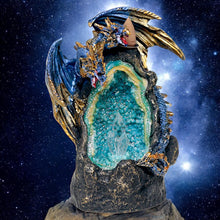 Load image into Gallery viewer, Blue Dragon LED Backflow Incense Burner - Crystal Cave Fantasy Ornament for Home