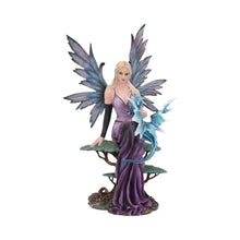 Load image into Gallery viewer, Majestic spring Fairy & Dragon Gothic Statue Fantasy Art Figurine Mythical Sculpture