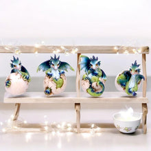 Load image into Gallery viewer, Set of 4 Hatching Dragonling Figurines Fantasy Baby Dragons in Eggs Set Ornaments