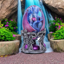 Load image into Gallery viewer, Water Baby Dragon Egg Figurine - Mystical Resin Statue Fantasy Ornament 12cm