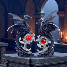 Load image into Gallery viewer, Midnight Protectors Dragon Set Gothic Fantasy Jewelled Statue Ornament Decor