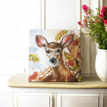 Load image into Gallery viewer, THE GLADES Deer Ceramic Art Tile by Judith Yates 20x20cm - Handcrafted & Ready to Hang