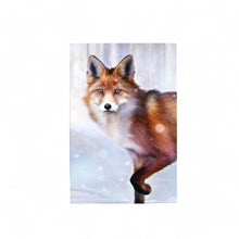Load image into Gallery viewer, FOX IN SNOW FALL Ceramic Art Tile P.F. Johnson 30x20 cm | Wall Decor | Christmas Gift Box"