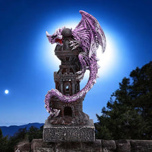 Load image into Gallery viewer, Nemesis Now Purple Dragon Tower Figurine - Gothic Resin Ornament Collectible 17cm