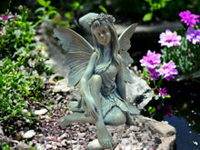 Load image into Gallery viewer, Tranquil Forest Fairy Statue in Resin, 18cm – Delicate Woodland Nymph for Enchanting Home Ambience
