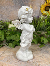Load image into Gallery viewer, Enchanting Cherub Angel Statue with Gilded Accents - Elegantly Crafted Resin Cherub - Heavenly Nursery Decor - Boxed for Gifting"-OsirisTradingUK