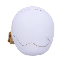 Laden Sie das Bild in den Galerie-Viewer, Gothic Skull Dark Romance Ornament Golden Rose Fantasy Figurine Macabre Home Decor