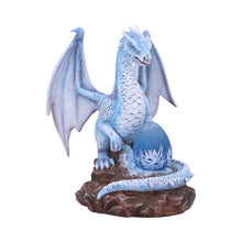 Laden Sie das Bild in den Galerie-Viewer, Fantasy Ice Dragon Glowing Egg LED Light Figurine Gothic Mythical Creature Statue