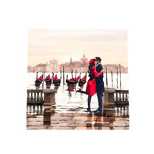 Load image into Gallery viewer, MEET ME IN VENICE 2 Romantic Art Ceramic Tile 20x20 cm by MacNeil Studios - Ready to Hang Wall Decor, Romantic Gift