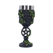 Load image into Gallery viewer, Wiccan Ivy Goblet with Pentagram Symbol 19.5cm - Gothic Pagan Chalice Gift
