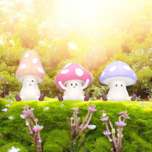Load image into Gallery viewer, 3 Adorable Wise Toadstools Figurines Cute Whimsical See No Hear No Speak No Evil