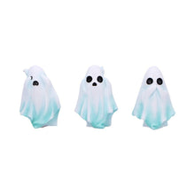 Laden Sie das Bild in den Galerie-Viewer, Spooky Ghost Figurine Set Hear No, Speak No, See No Evil Halloween Figurines