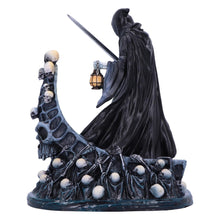 Load image into Gallery viewer, Gothic Ferryman Grim Reaper Figurine | Dark Fantasy Skeleton Boat Ornament | Horror Decor
