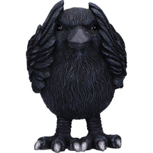 Laden Sie das Bild in den Galerie-Viewer, Three Wise Raven Figurines Gothic See No ,Hear No, Speak No Evil Ravens pagan