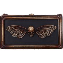 Load image into Gallery viewer, Gothic Skull & Moth Mystical Steampunk Trinket box Ornament fantasy Horror Art Decor