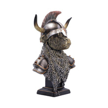 Laden Sie das Bild in den Galerie-Viewer, Highland Cow Guard Figurine Viking Warrior Bull Statue Medieval Ornament Art