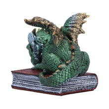 Laden Sie das Bild in den Galerie-Viewer, Fantasy Sleeping Dragon Ornament Gothic Creature Figurine on Magic Spell Book