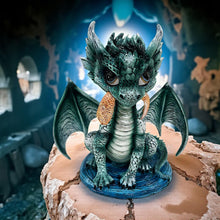 Load image into Gallery viewer, Resin Dragon Figurine 14.5cm Green Cute Baby Dragon Gothic Fantasy Home Decor Gift