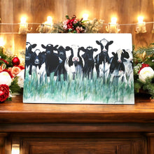 Load image into Gallery viewer, AN AUDIENCE OF COWS Ceramic Art Tile by Pankhurst Gallery 30x20 cm