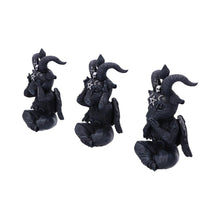Load image into Gallery viewer, Three Wise Baphomet Set Occult Decor Gothic Horror Home Ornament Fantasy Figurine's