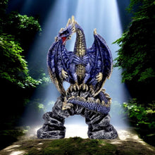 Load image into Gallery viewer, Hand-Painted Resin Dragon Figurine – Gothic Fantasy Decor | Mythical Creature Collectible Statue