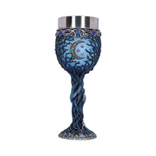 Load image into Gallery viewer, Wiccan Triple Moon Crone Chalice Goddess Goblet Pagan Ritual Alter Art Decor