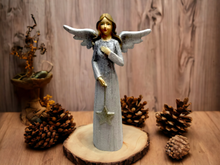 Load image into Gallery viewer, Glittering Guardian Angel Resin Figurine, Sparkling Angelic Statue, Protector and Guide, Spiritual Home Decor, Blessing Gift-OsirisTradingUK