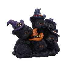 Load image into Gallery viewer, Witchy Black Cats Figurine Familiar Friends Gothic Cat Ornament Wiccan Witch