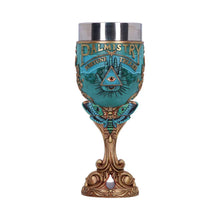 Load image into Gallery viewer, All Seeing Eye Palmistry Chalice Fortune Teller Gothic Altar Goblet Occult Decor